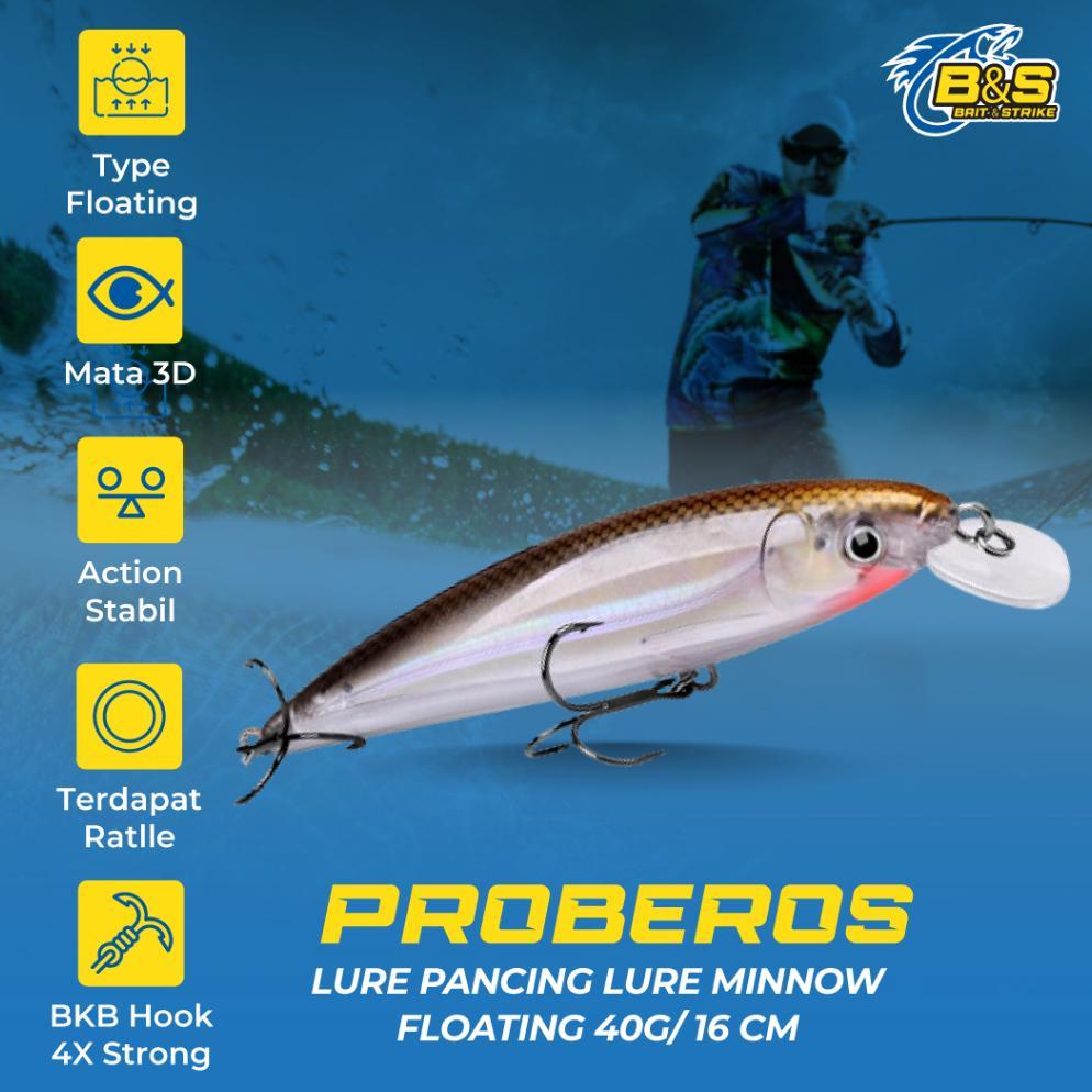 PROBEROS Umpan Pancing Lure Minnow Floating 40G / 16CM MN056