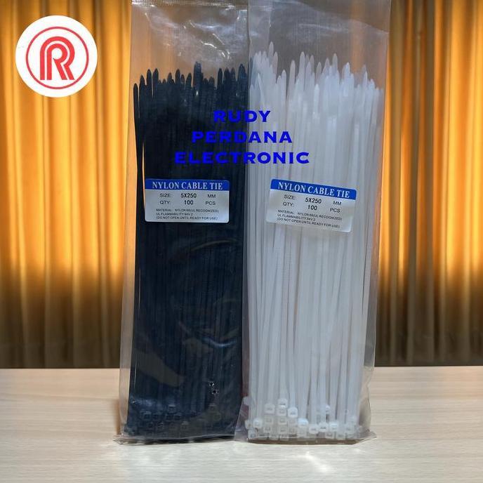 NYLON CABLE TIE KABEL TIES NILON 5X250MM 5 X 250 MM 25 CM MOS27