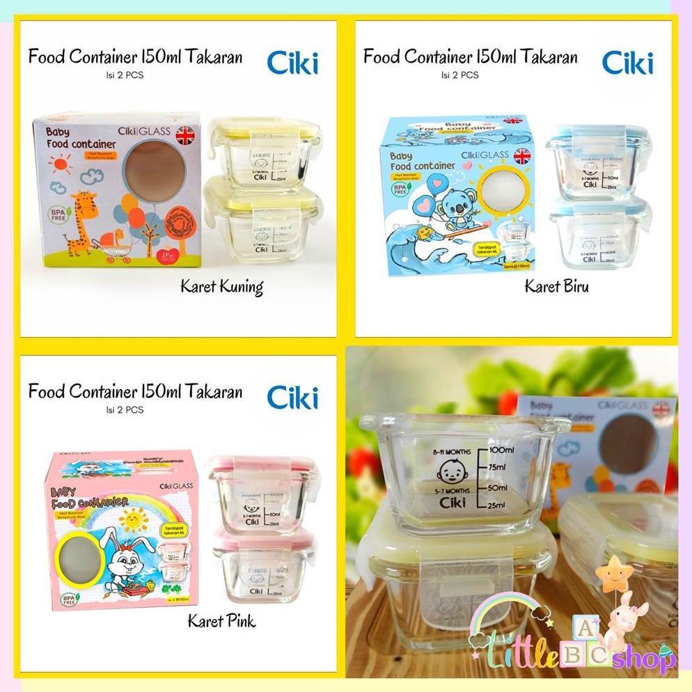 Ciki Baby Food Container Glass 150ml isi2pc / Wadah Mpasi Food Jar