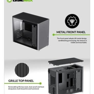 Gamemax Casing PC Gaming SPARK M-ATX / Casing Komputer M ATX