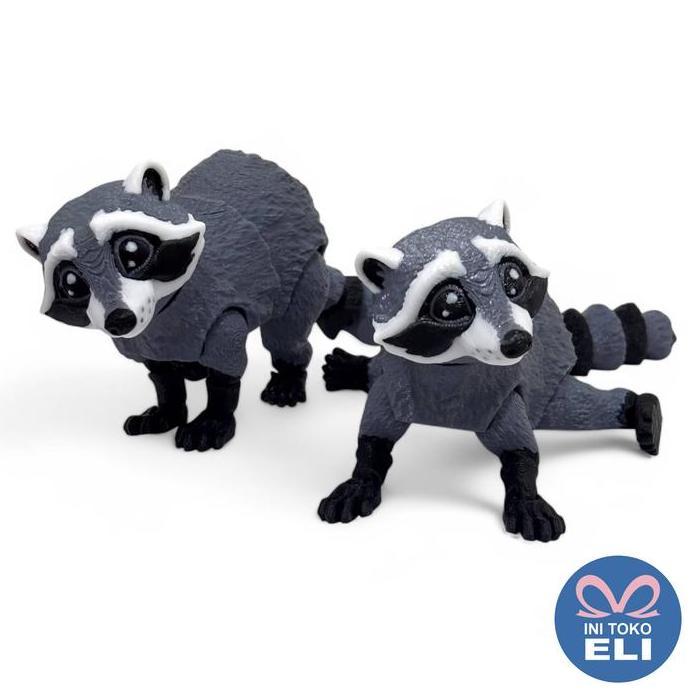 Figur Hewan Binatang Realistis Koleksi & Dekorasi Lucu Toy Capybara Bear Otter Racoon Terlaris