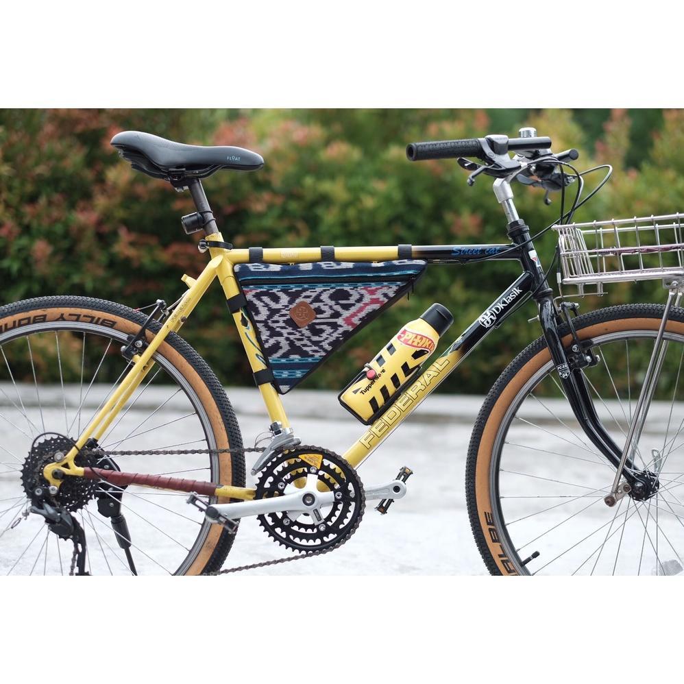 pengiriman cepat DKLASIK Tas Frame Bag Segitiga Sepeda Tenun Etnik Unik / Triangle Bicycle Bag