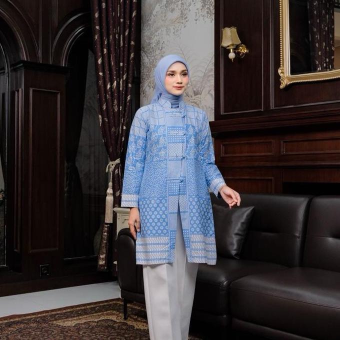 NIKMATI PRODUK INI Paramita Tunik Atasan Wanita Baju Batik Elegan dengan Desain Modern dan Warna Pas