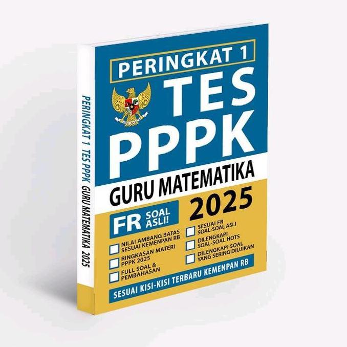 Promo Buku Pppk Guru Matematika 2025 - Peringkat 1 Pppk Guru Matematika 2025 - Buku Original Soal Da