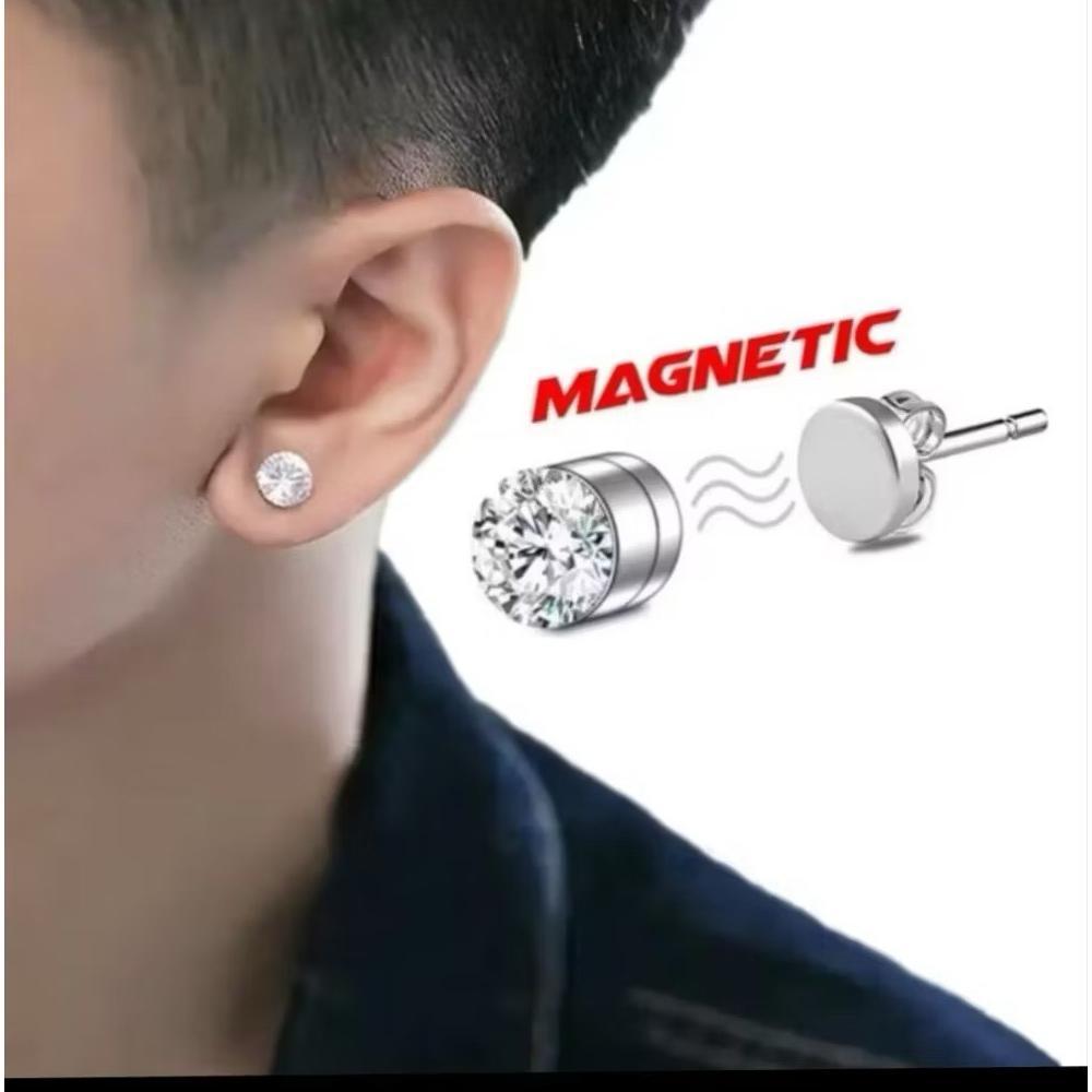 value pack anting fake tindik berlian anting magnet berlian pria wanita