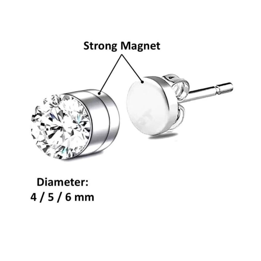murah anting magnet fake berlian anting magnet seperti tindik permata pria dan wanita