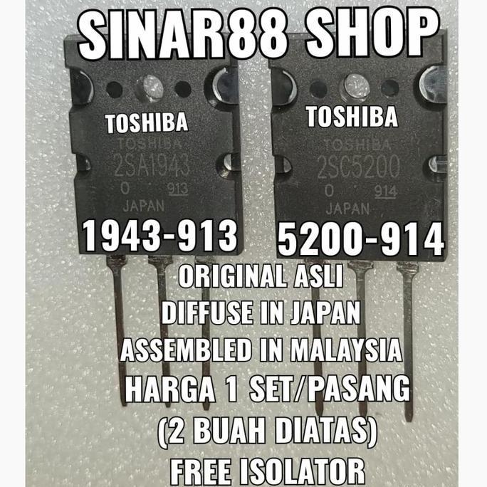 Ajuste- Lot913/914 Lot 913/914 Tr Toshiba 2Sa1943 2Sc5200 Transistor 2Sa 2Sc Final