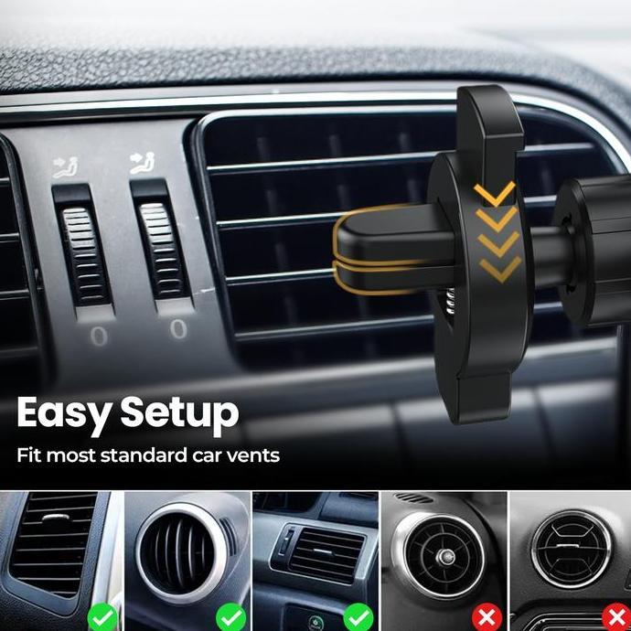Knacks- Uneed Car Holder Handphone Air Vent Smartphone Car Mount Holder Uph301