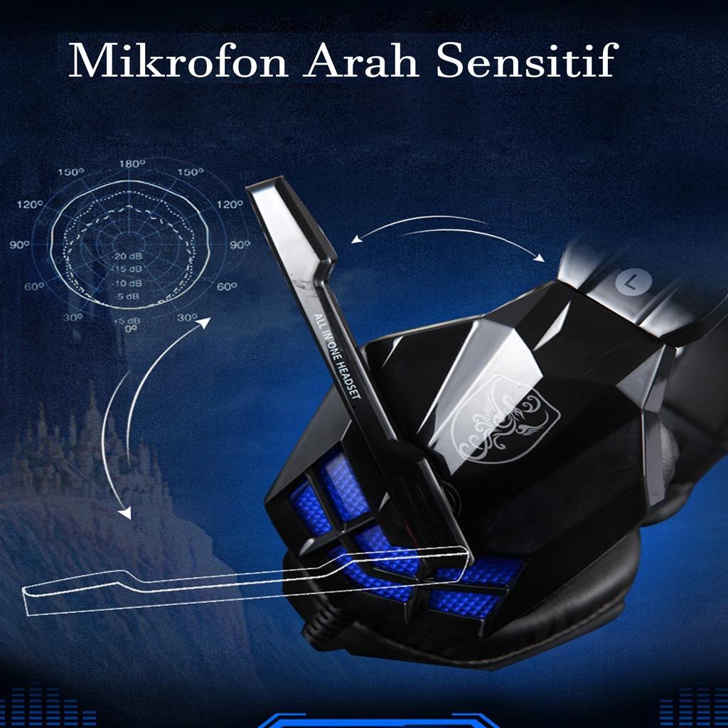 Headset Headphone Gaming Murah Kabel Plus Mic Dan Audio Splitter / Headset Game Sy850 Extra Bass | H