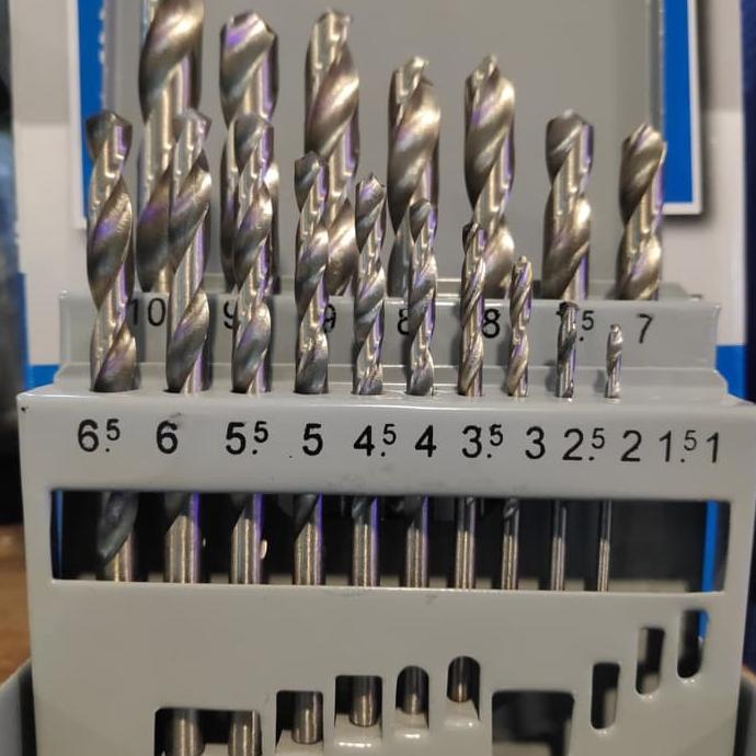 LARIS FUJIYAMA MATA BOR SET BESI DAN KAYU HSS 19 PCS DRILL BITS FUJIYAMA