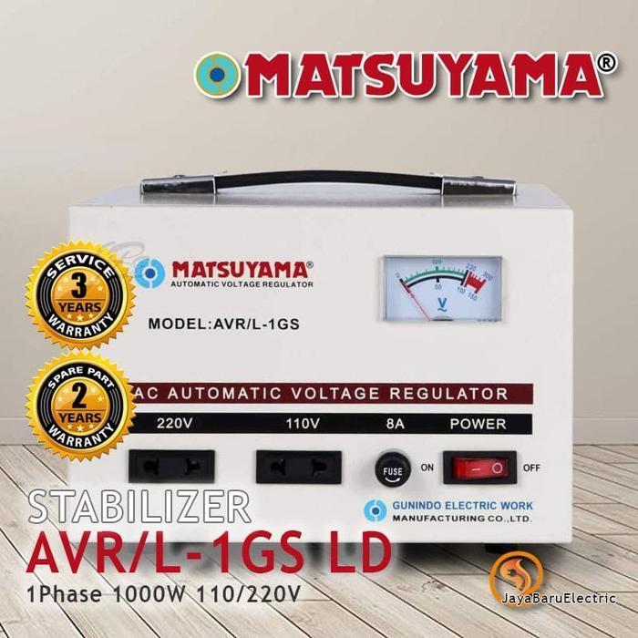 STABILIZER STAVOL AVR MATSUYAMA STAVOLT 1000 WATT 1KVA AVR/L-1GS ORIGINAL DAN TERPERCAYA