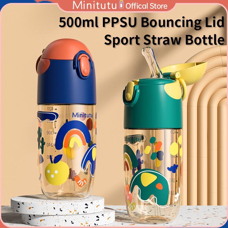 Minitutu botol minum anal  Botol Susu PPSU Premium botol susu anak 2 tahun Sport Series 500ML PPSU B