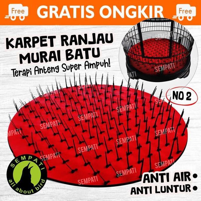 NEW KARPET RANJAU SANGKAR KANDANG BURUNG MURAI NO 2 ALAS LANTAI DASAR SANGKAR BULAT BURUNG MURAI BAT
