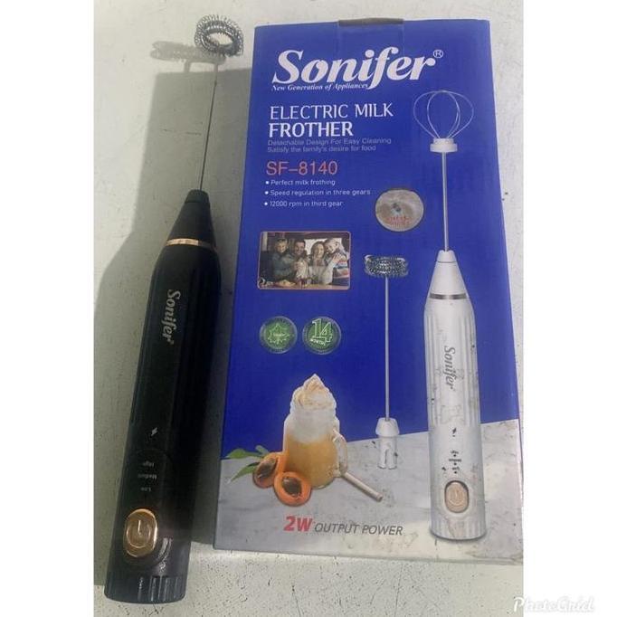 Sonifer Milk Frother Spiral / Spring Mixer Portable 2 Mata Pengaduk Susu Kopi Foamer Baterai Recharg