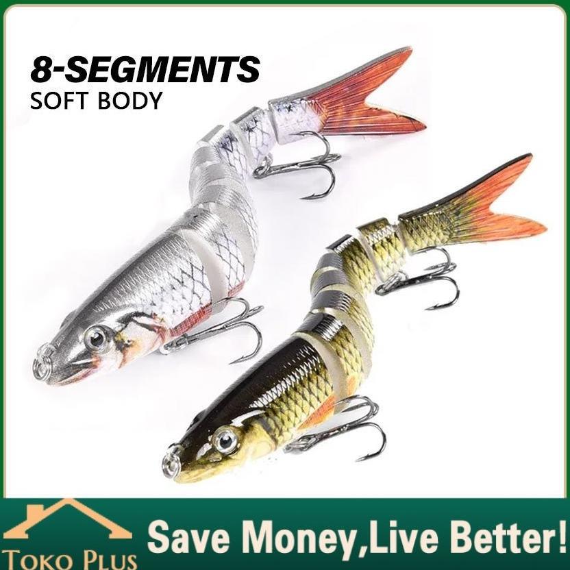 Umpan Casting 3D Wader Jointed Swimbait Fishing Lure 8-Ruas 13,7cm 27gr / Jointed Segmented Fishing 