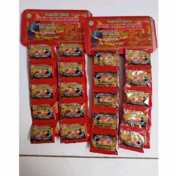 Excellent- Kapsul Buah Merah Papua 20 Bungkus 1 Renceng 40 Kapsul Jamu Asam Urat Bpom