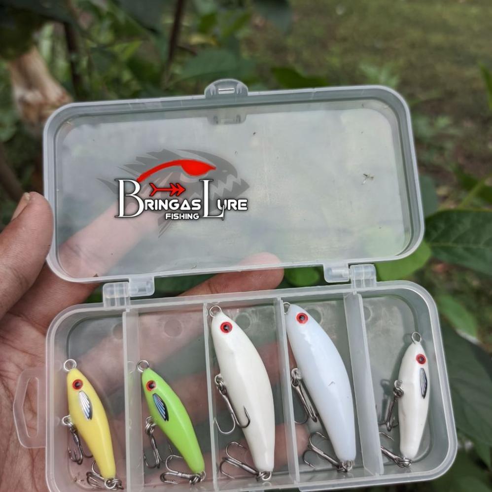 SET UMPAN CASTING HAMPALA + BOX 5cm 3,5cm 2,5cm lure casting / umpan hampala / swim bait / swimmer