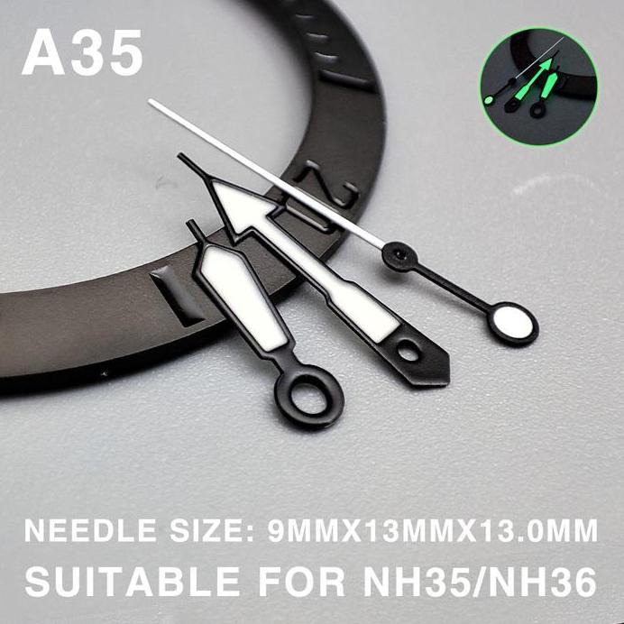 Seiko Mod Hands A33 - A48 Lumed For NH35/7S/4R