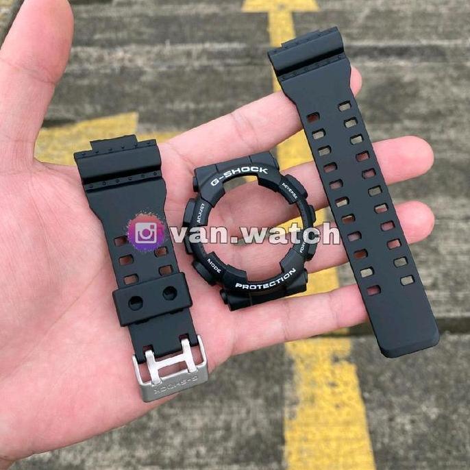 BNB Band Bezel CASIO GSHOCK GA 100 GA 110 GA 120 GD 100 GD 110 ORIGINAL Tulisan Putih Buckle Silver