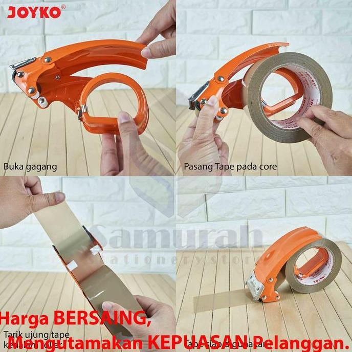 Lakban Plastik OPP Tape 48 mm Joyko Bening - Coklat 100 Meter 2in Yard
