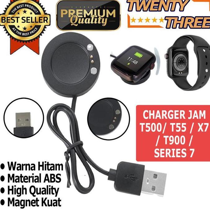 Kabel Charger Casan Isi Daya Jam Tangan Series 7 / T500+ Plus Max / T200+ Plus / i8 Pro Max / T500 S