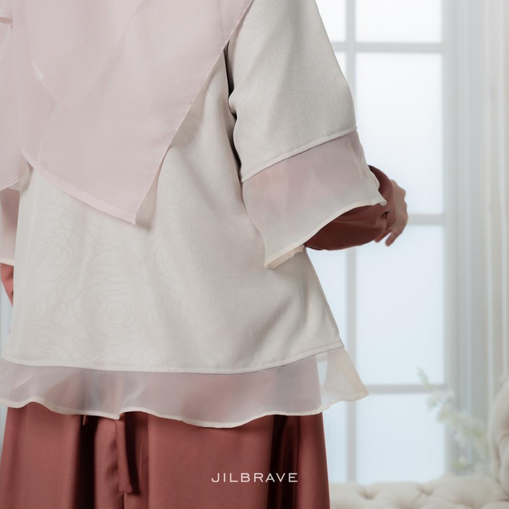 Cuci Gudang Jilbrave Nada Dress Gamis Outer Feminine Set Couple Keluarga Sarimbit Lebaran Denada Ser