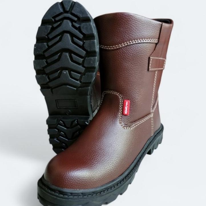 Sepatu Boot King Kickers Safety - Sepatu Boot Proyek Ujung Besi Kulit Import