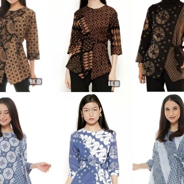 Baju Batik Wanita Modern Monalisa Genes M,L,Xl Asli Pekalongan || Jumputan