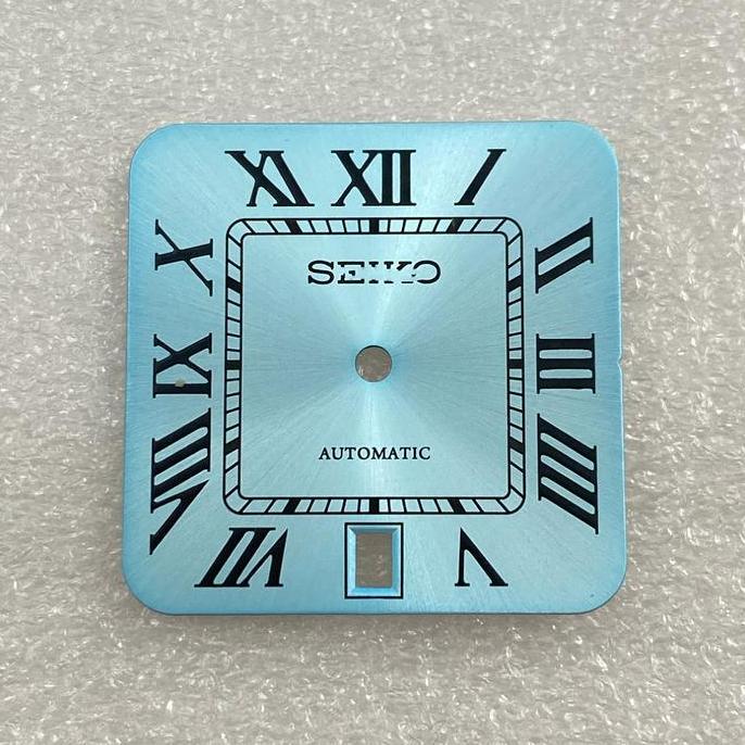Santos Dial Date di Jam 6 Seiko Mod nh35 26.9X26.9mm