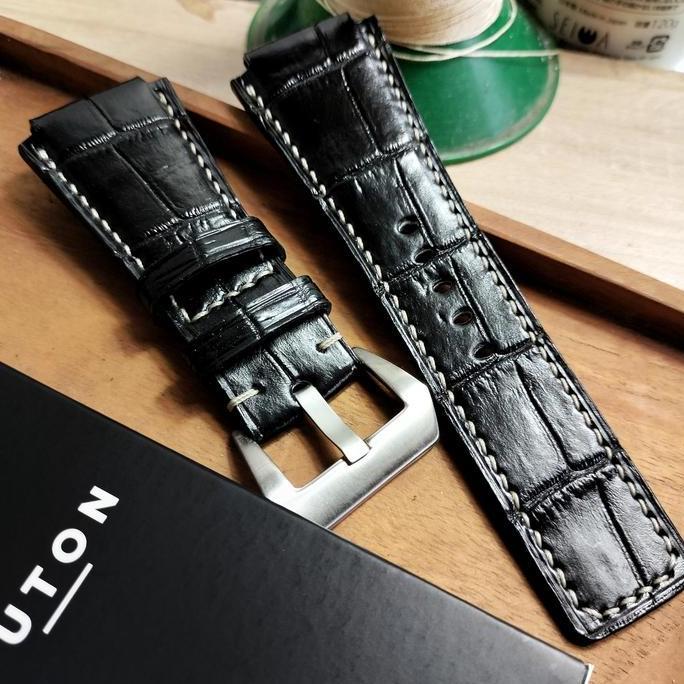 Custom Bell Ross Crocodile Leather Watch strap