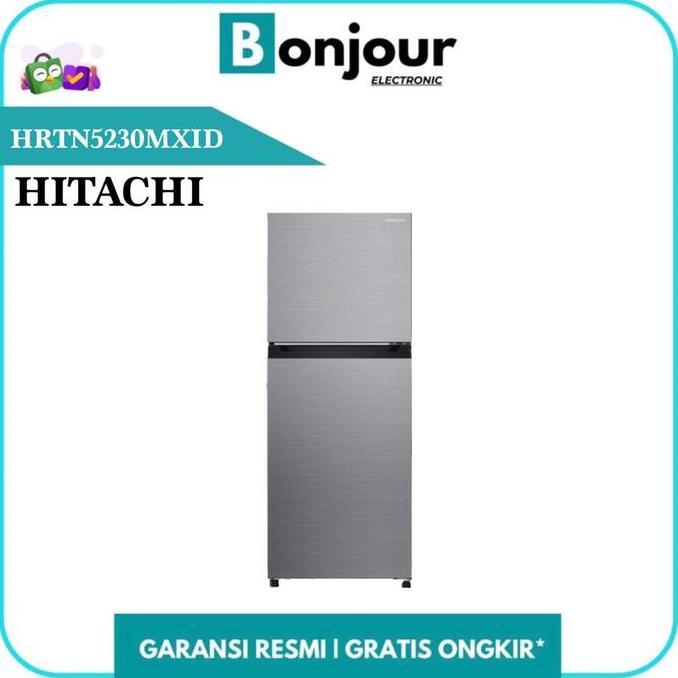 Hitachi HRTN5230MXID Kulkas Hitachi 2 Pintu Inverter Compressor 210 Liter [RESMI]