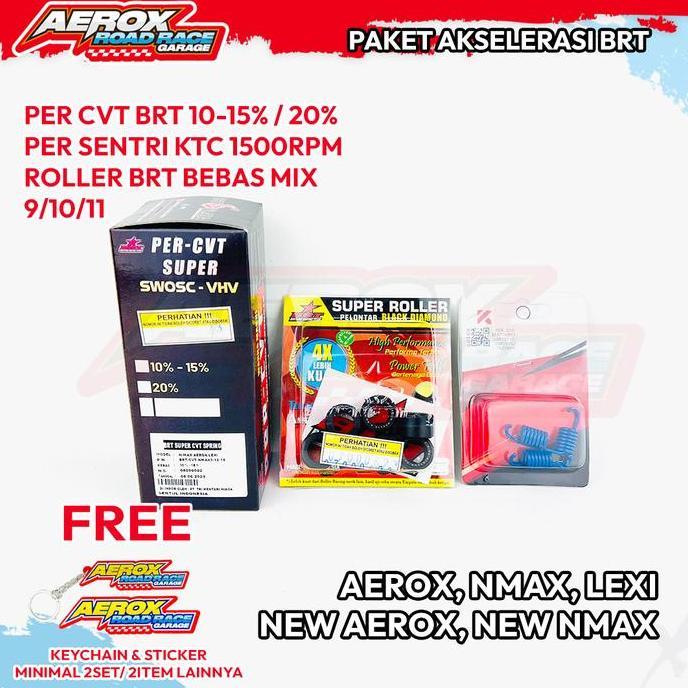 PAKET AKSELERASI CVT BRT AEROX NMAX LEXI NEW AEROX NMAX