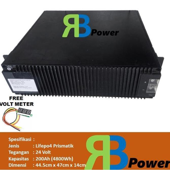 BATTERY BATERAI LIFEPO4 24V 200A PLUS BOX GRATIS PACKING KAYU ''