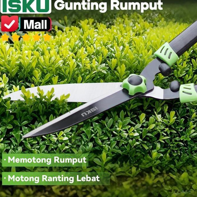 Termurah Isku Gunting Rumput Taman 53Cm Gunting Pagar Tanaman Hedge Shear Baja Tajam Gagang Besi Pan