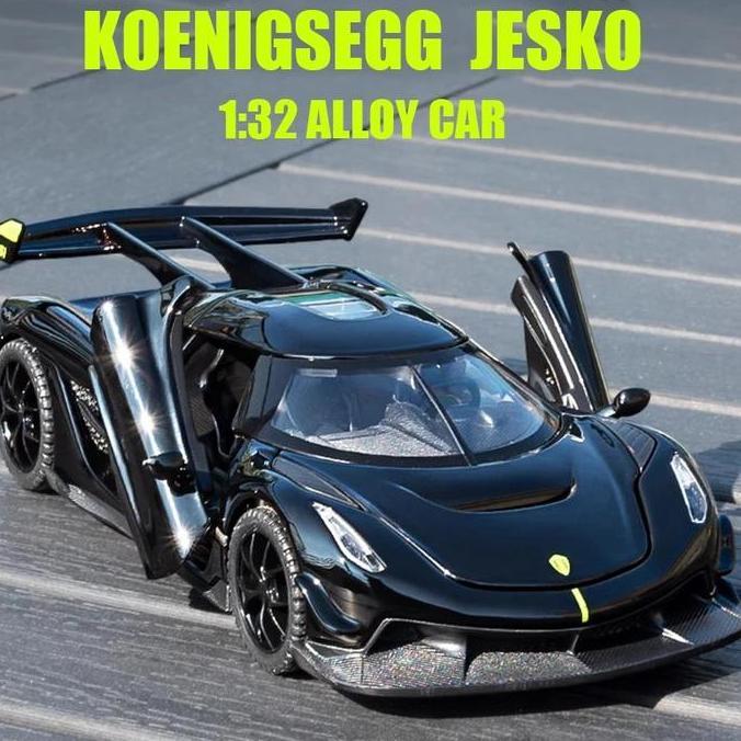 Diecast Miniatur Koenigsegg Jesko Sport Car Mainan Koleksi Skala 1:32
