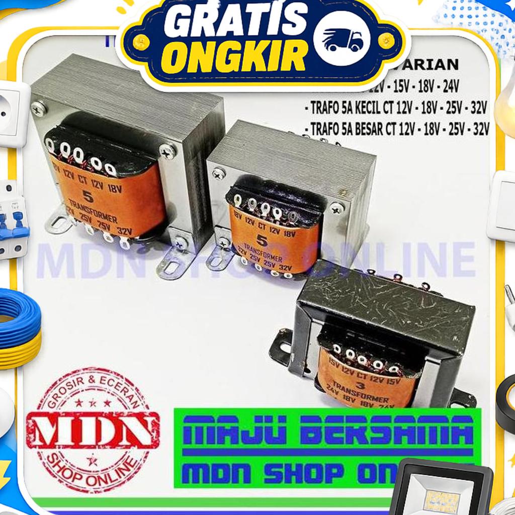 Travo Trafo 3A Ct 24V /  5A Kecil Ct 32V / 5A Besar Ct 32V Kurae Tembaga Murni - Trafo 5A 3A Bagus