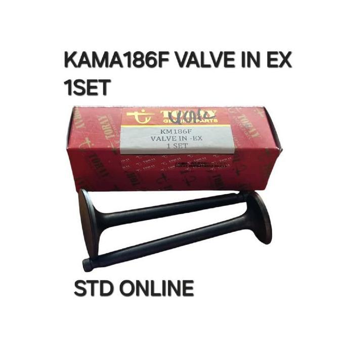 Kama 186F Valve In Ex Mesin Kama Solar Klep 1Set Kama186F Diskon