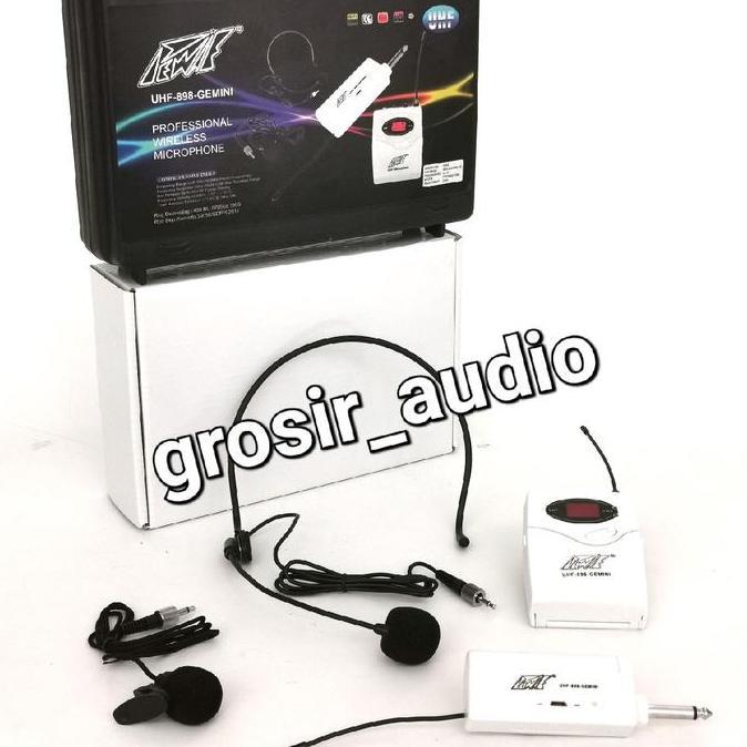 Grosir Mic Jepit Wireless Pewie Uhf 898 Gemini, Microphone Jepit Wireless Mikrofon