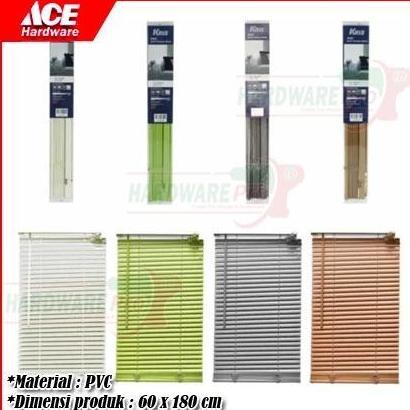 NEW Tirai Gulung Jendela PVC 60 cm x 180 cm Venetian Blind Kerei Gorden Kris Forhom Original Ace Har