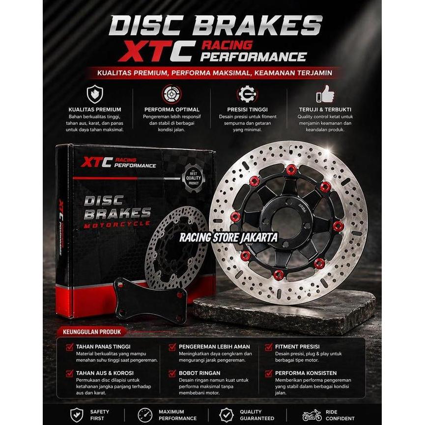 vionicty - Disc Brake Model Panigale Piringan Cakram Depan 300MM MODEL PSM KTC Supra X 100 Supra Fit