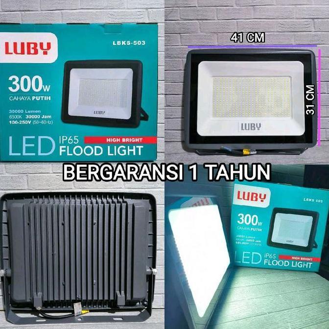 LUBY LAMPU SOROT LED 200W 150W 100W 50W 30W 20W 10Watt LBKS-503 CAHAYA PUTIH FLOODLIGHT KUALITAS TER