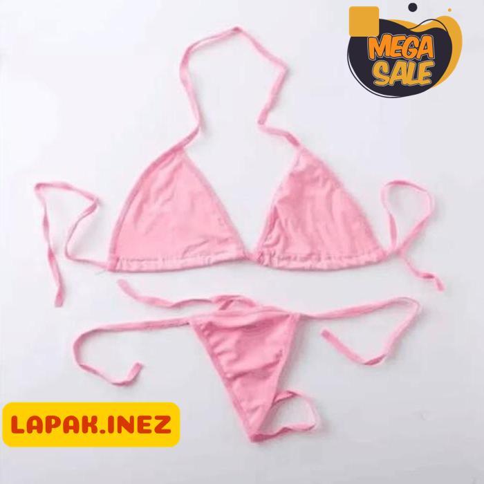 BRA SET WANITA TALI G STING BIKINI POLOS 5B026 LINGERIE BH BY INE'Z COLLECTION