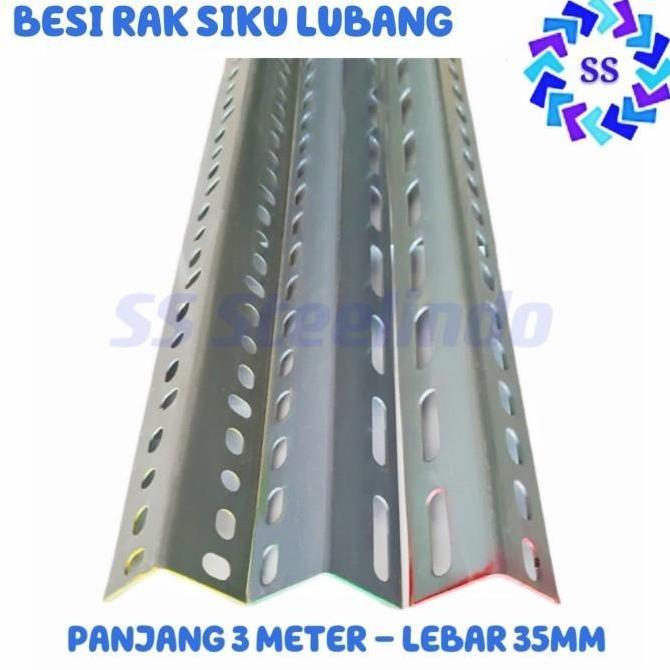Edificio- Besi Siku Lubang / Bolong / Rak 3 Meter