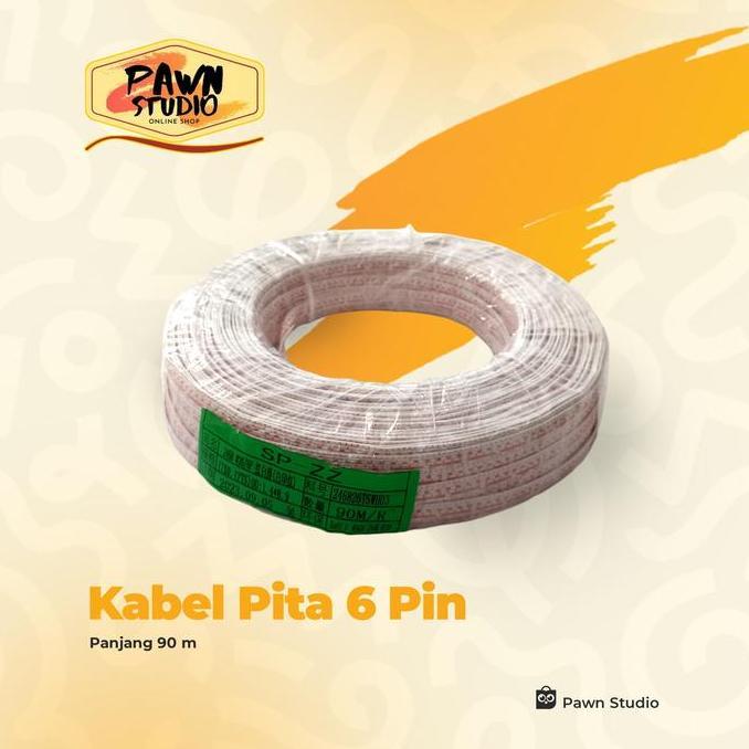 KABEL PITA 6P 6 PIN / KABEL Pita 6 PIN Merah dan Putih / Cable Pita