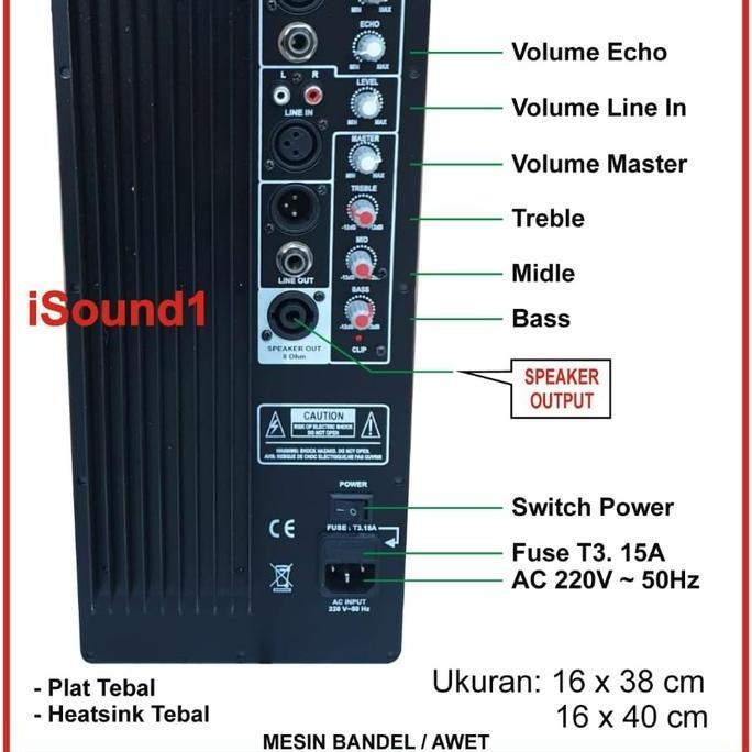 NEW POWER KIT MESIN KIT SPEAKER AKTIF 1000-1200 Watt 12 inch, 15 inch