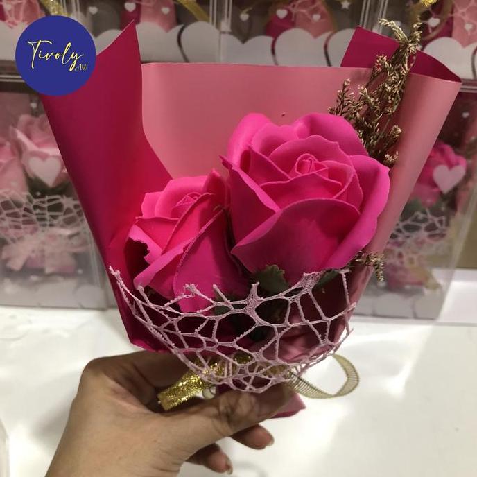 Buket Rose Mini + Mika | Mawar Palsu | Buket Mawar | Bunga Valentine