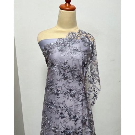 Paket Lengkap Kain Bridesmaid / Kain Satin Premium + Kain Brokat By Emerald Textile - Lily
