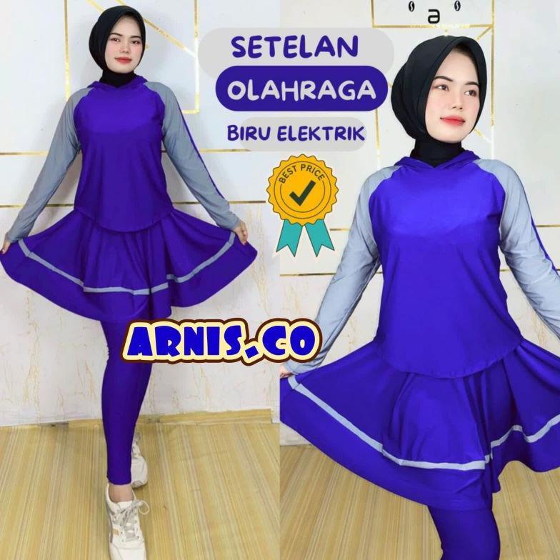 Grade Ori Sport Setelan Olahraga Set Rok Celana Zumba Renang Sepedah Bahan Jersey Adem