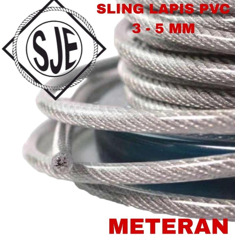 Kawat seling galvanis 5mm lapis pvc / kawat sling galvanis 5mm lapis pvc