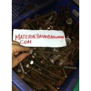 MUR DAN BAUT KAYU 12 CM DIAMETER 1 CM ALUR KASAR BEST SELLER